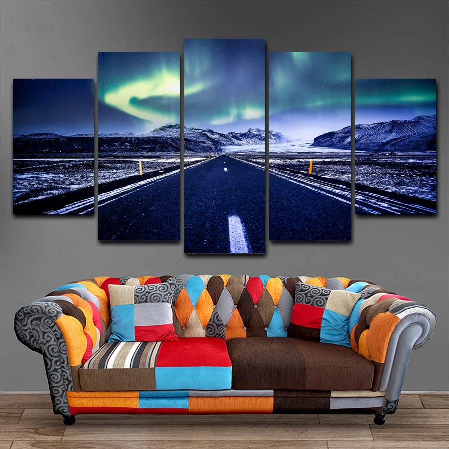HD Printed Painting Canvas Printing Aurora painting Room decor print poster picture canvas Framed Art HG-069 | Дом и сад