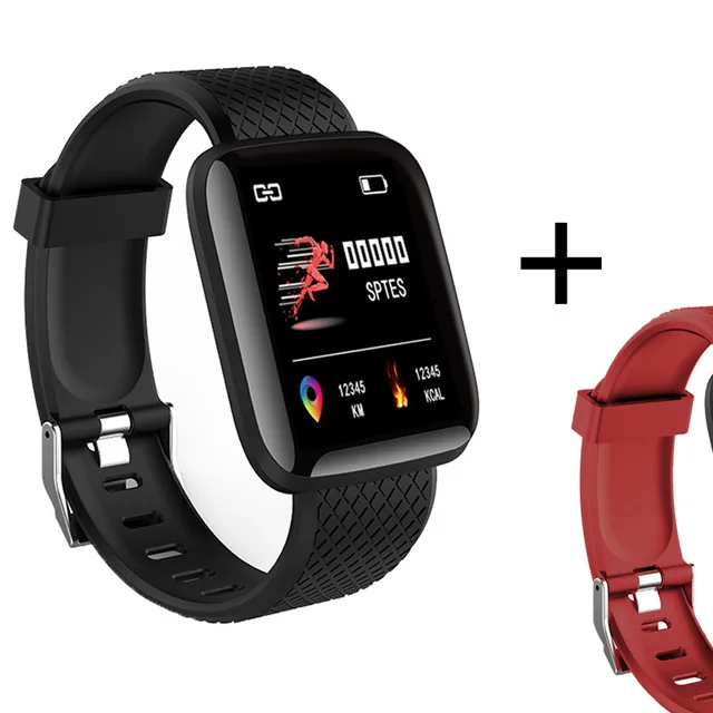 Standard with Red Цвет жизни HR/кровяное давление, умные часы Sportwatch для мужчин/женщин Smartwatch подходит для Apple/Xiao mi/sony VS mi Band 4/B57 дополнительный ремень - Цвет: Standard with Red