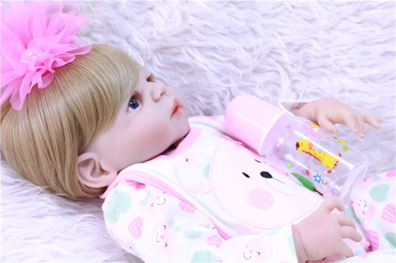 22-23 дюйма 55-57 см Bebe Reborn Baby Doll Мягкая силиконовая игрушка для мальчиков и девочек