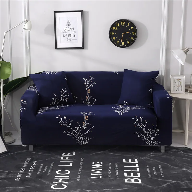21 Gray Striped Plaid Elastic Sofa Protector Cover for Living Room Sofa Slipcovers Sectional L Shape Sofacover 1/2/3/4 Seater - Цвет: 21