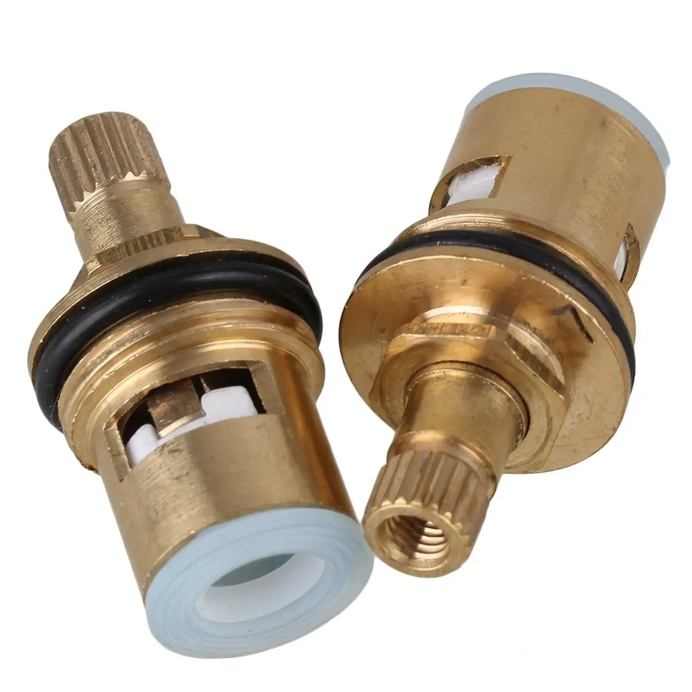 Brass Female Thread Faucet Triangle Ceramic Disc Cartridge Valve Core Tap Fittings Clockwise Hot Cold Water Replacement | Обустройство