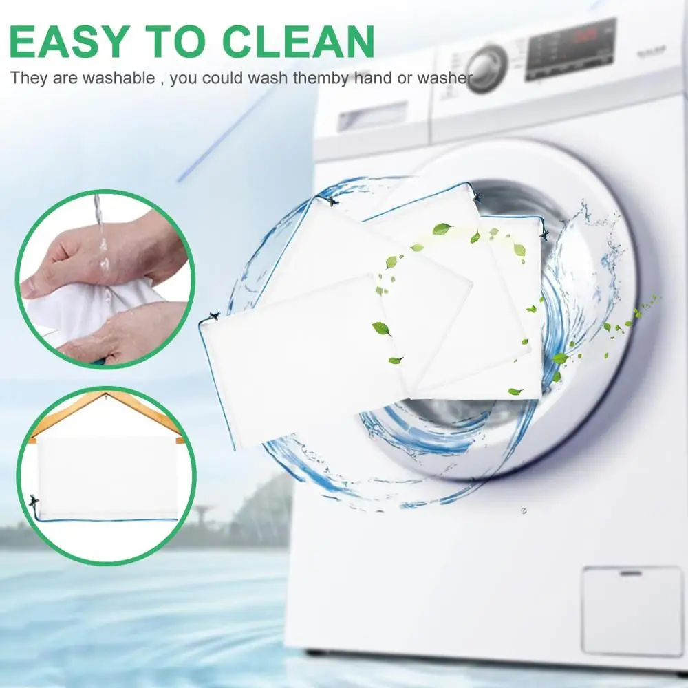 Многоразовые производящие сумки моющиеся Экологичные сетчатые прозрачные для