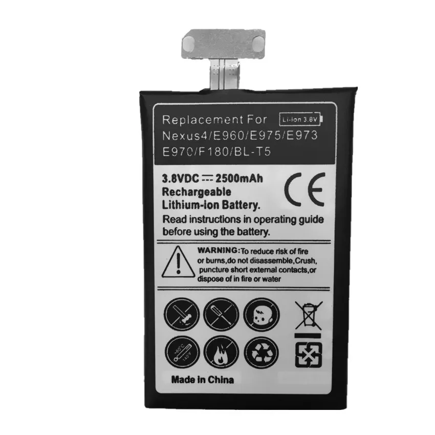 Аккумуляторная батарея BL T5 для LG Nexus 4 E975 E973 E960 F180 LS970 Optimus G E970 T5|Аккумуляторы