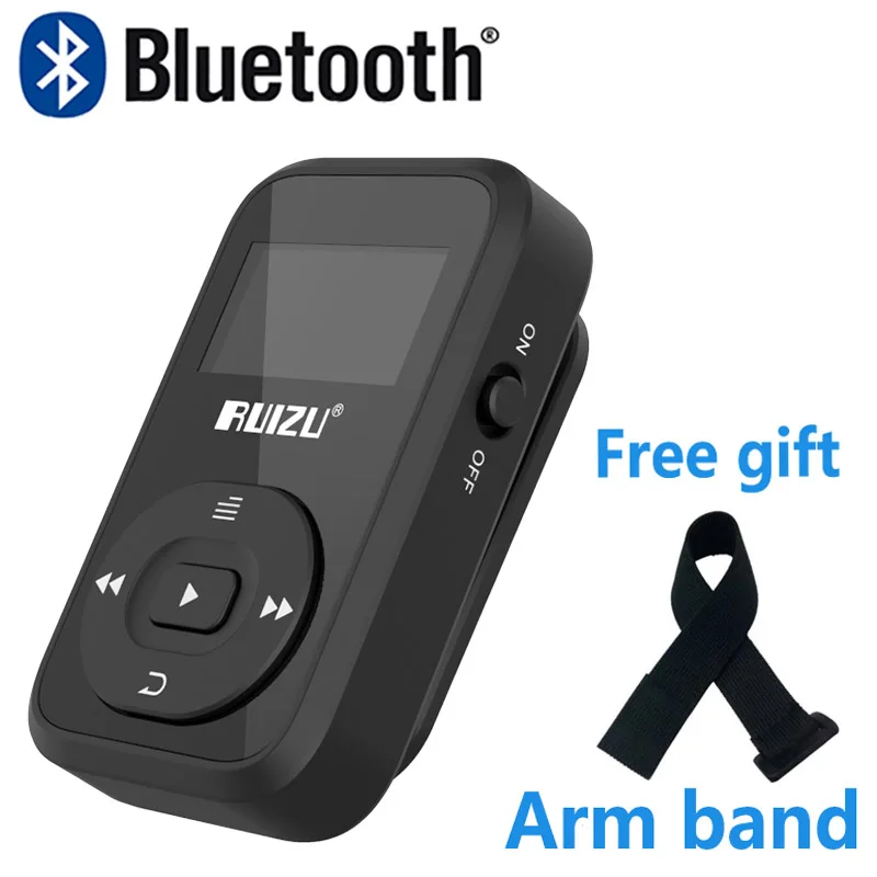 Оригинальный мини MP3-плеер RUIZU X26 с зажимом, Bluetooth, 8 ГБ, спортивный MP3-плеер, диктофон, FM-радио, поддержка TF-карты