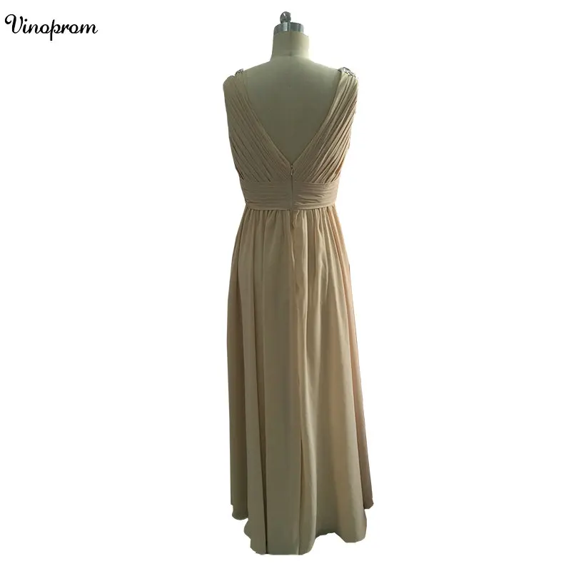 Шифоновое платье для подружки невесты длинное ТРАПЕЦИЕВИДНОЕ ПЛАТЬЕ цвета