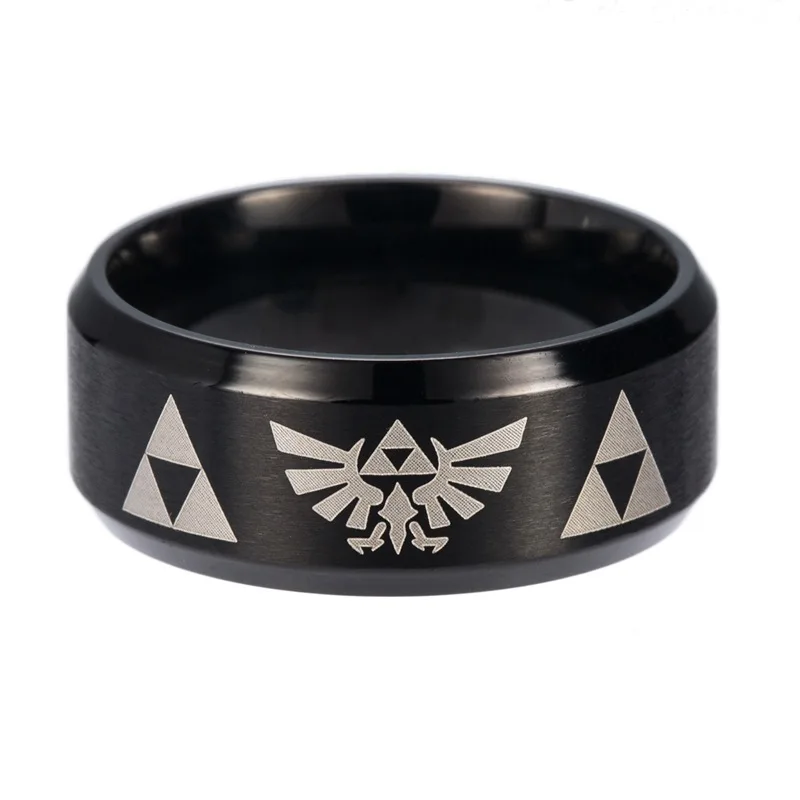 1 шт. высокое качество Косплей Zelda анимация кольцо из нержавеющей стали черный