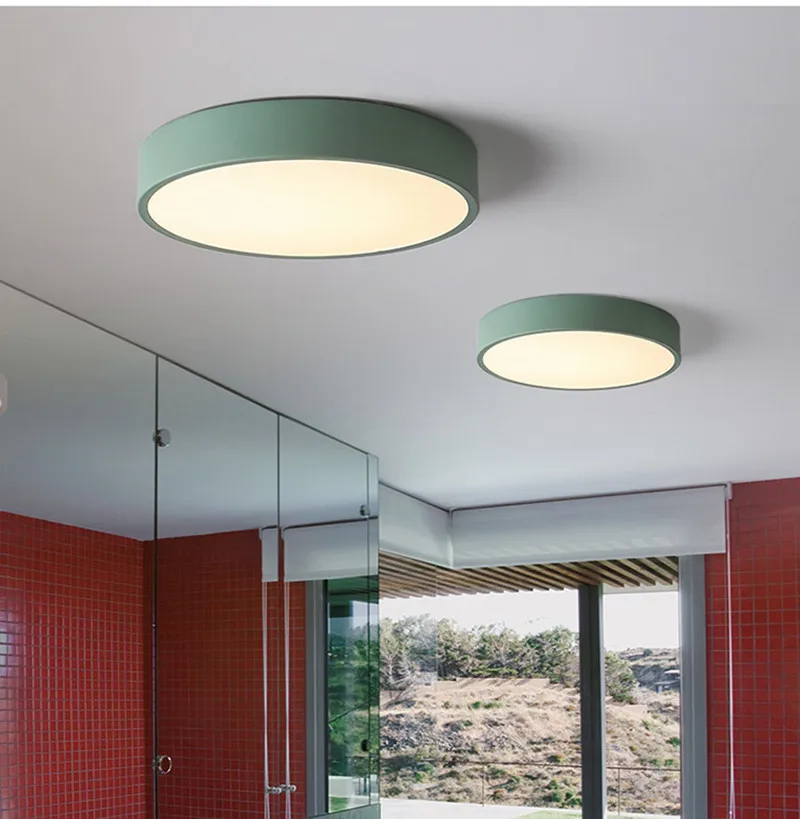 Причудливые потолочные светильники Macaron скандинавский светодиодный Железный