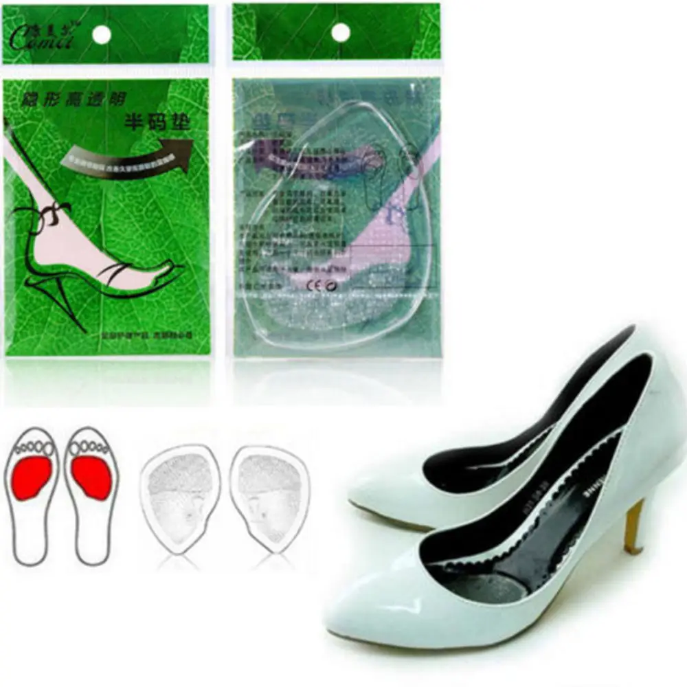 1 пара силиконовых гелевых стельки для обуви эластичные удобные на высоком