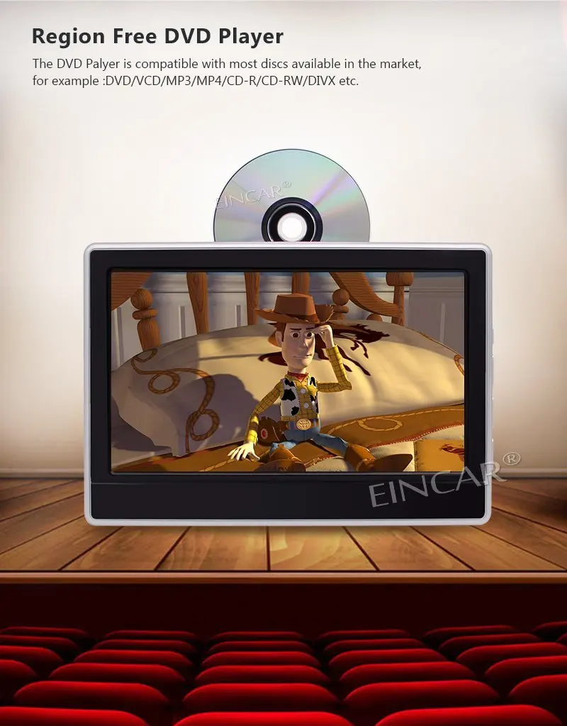 Подголовник автомобиля мониторы 11 6 дюймов широкий ЖК-экран dvd-плеер Поддержка USB