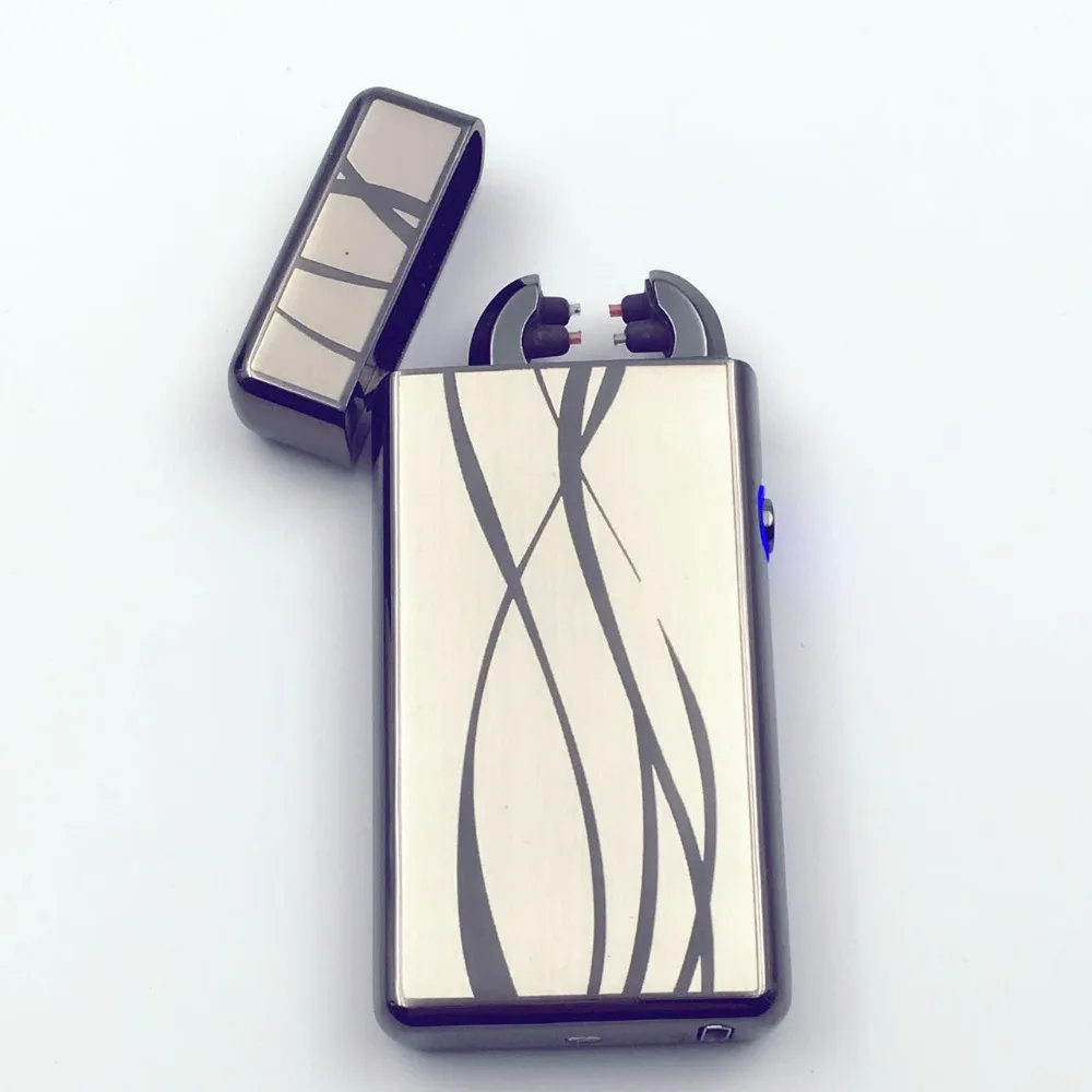 Новейшая электронная Usb зарядка двойная дуговая Зажигалка плазменный электронный импульсный Зажигалка китайский Дракон Форма зажигалка