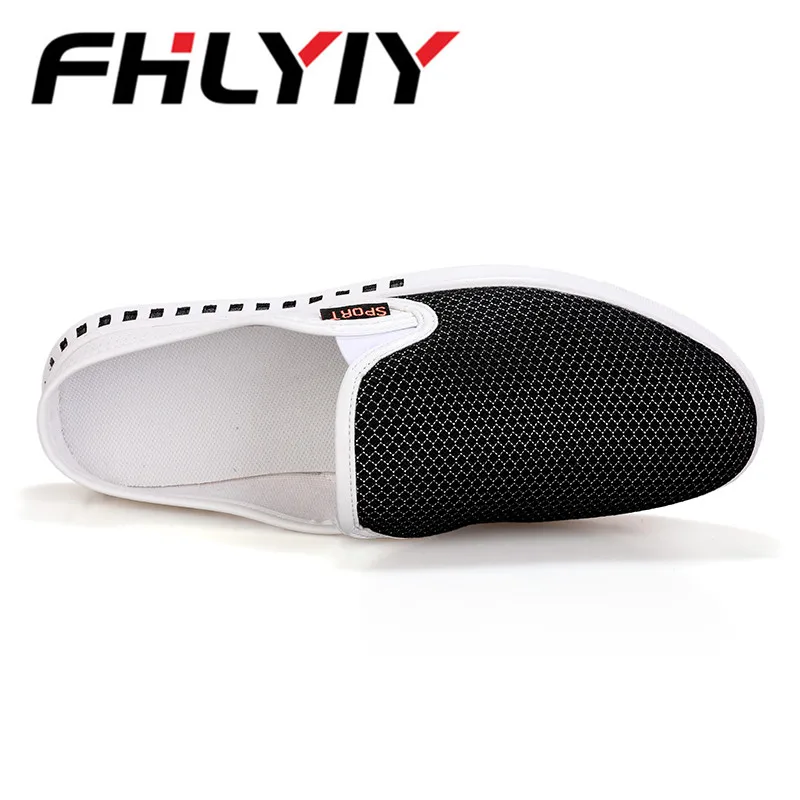 New Breathable Hemp Mesh Shoes Men Summer Canvas Casual Flat Half Slipper Man Comfort Beach Moccasins Flats Footwear | Обувь