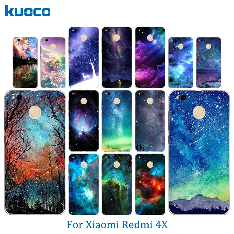5.0 inch For Xiaomi Redmi 4X Case Soft TPU Starry Sky Pattern Back Cover Silicon Mobile Phone Protect Crystal Shell |