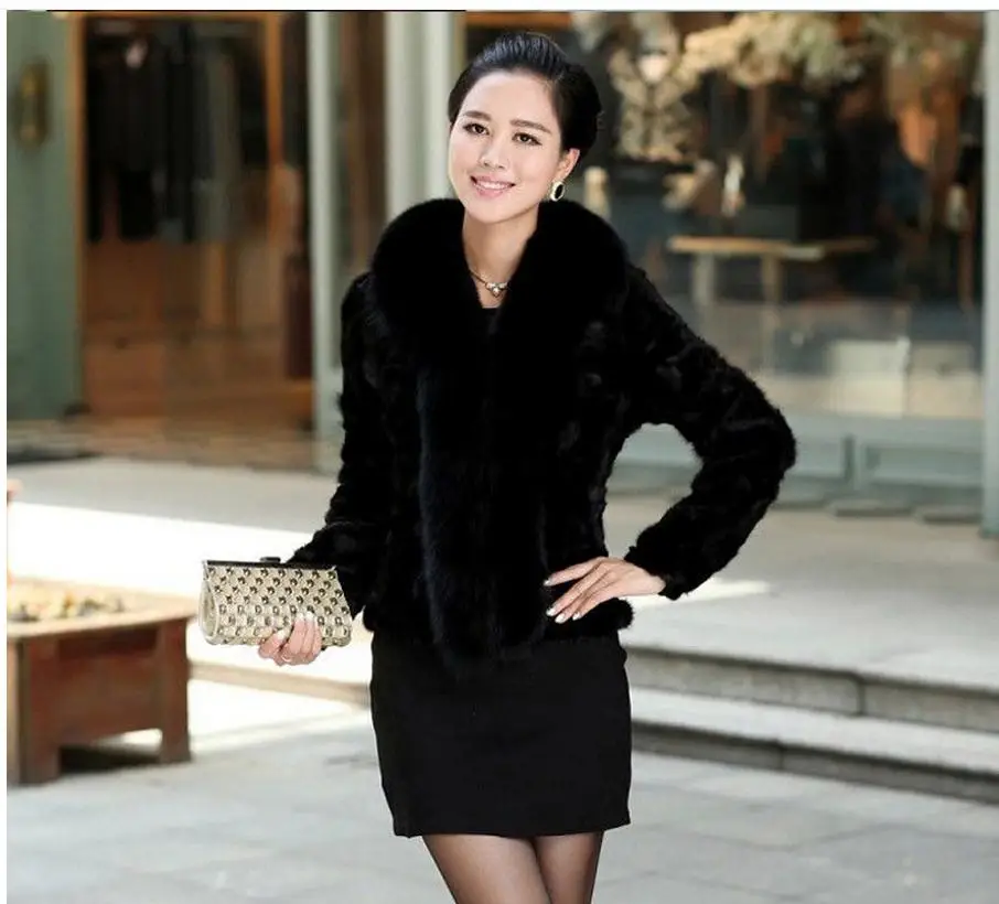 Женская шуба из искусственного меха Повседневная большого размера на осень и