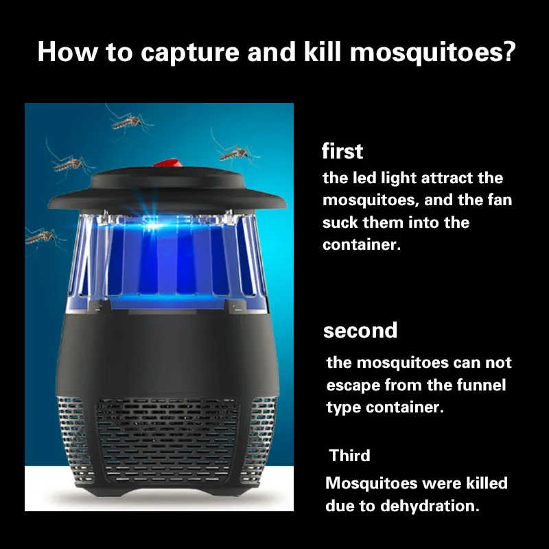 Бытовой USB Перезаряжаемый насекомых Убийца немой безопасности фотокатализатор