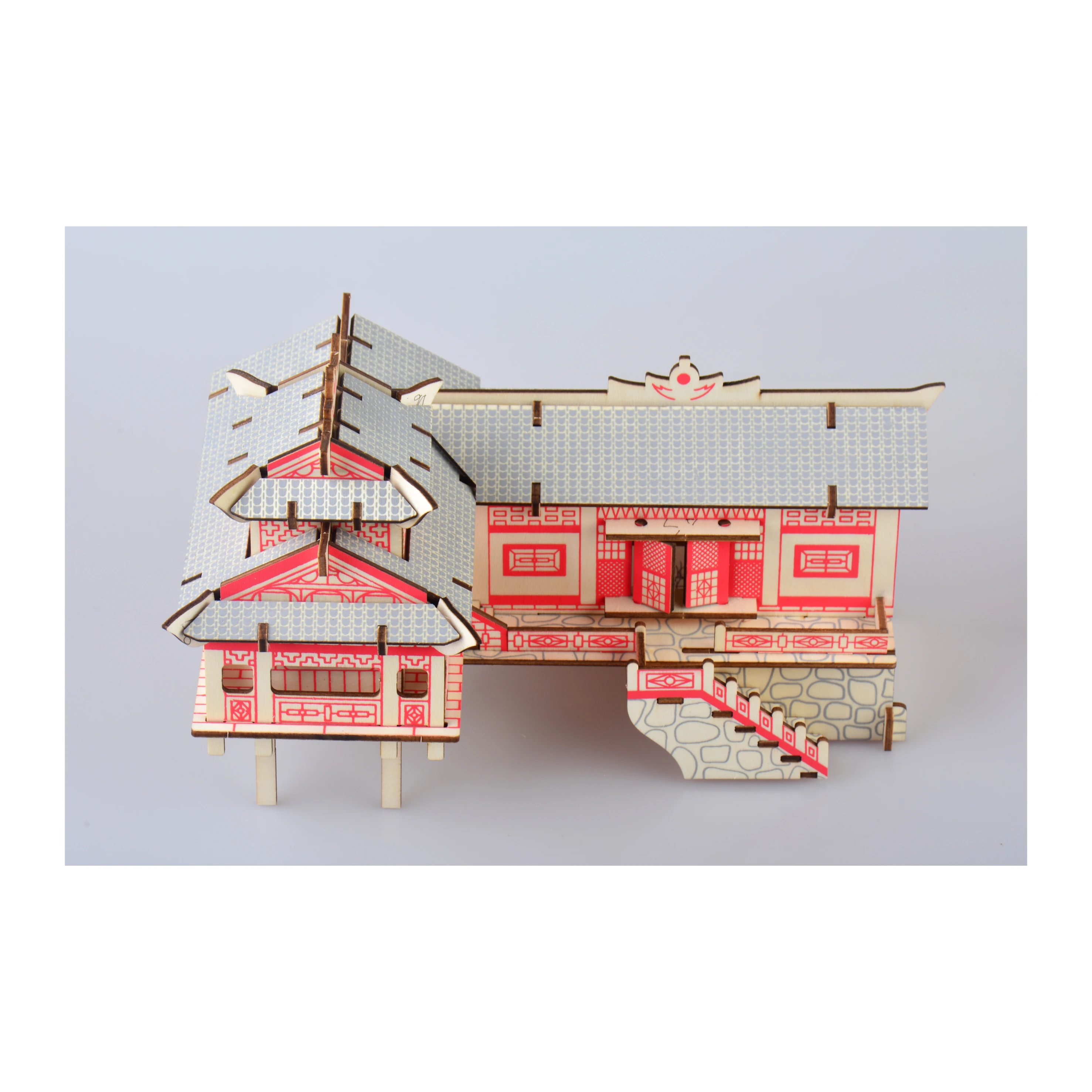 Лазерная резка 3D деревянные головоломки головоломка скамейка Дом DIY Ручная сборка Дети Обучающие деревянные игрушки для детей