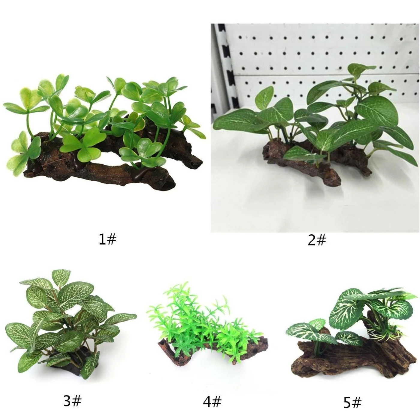 Аквариум пластиковые искусственные зеленые горшечные растения с поддельным