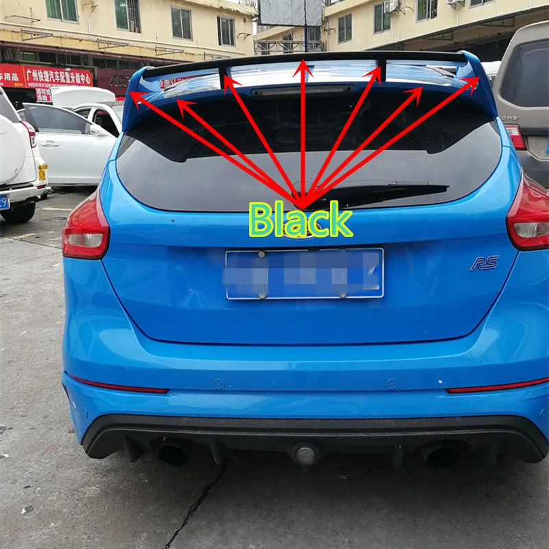 Для Ford Focus RS спойлер Высокое качество ABS Материал заднее крыло автомобиля праймер цвет задний спойлер для Ford Focus RS спойлер 2012 - Цвет: Коричневый