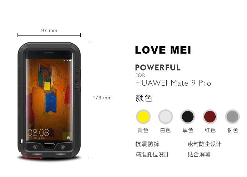 Любовь Мэй мощный чехол для Huawei Коврики 9 Pro чехол для телефона Коврики 9 Pro Anti-Knocked Алюминий гориллы закаленное Стекло чехол для телефона