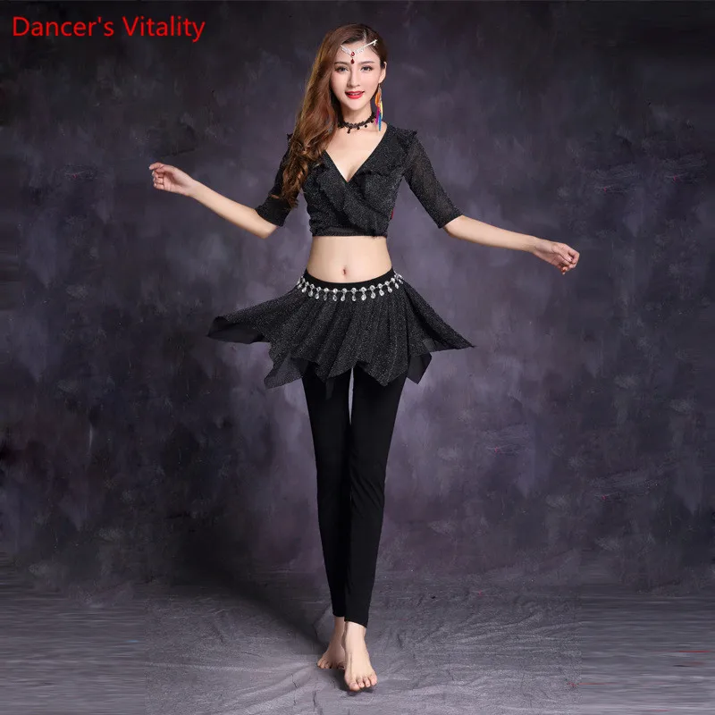 tops vs pants Belly Dance Suit New Practice uniforms Dance Performance Costumes Practice Exercises Costumes BellyDance Clothing - Цвет: tops vs pants