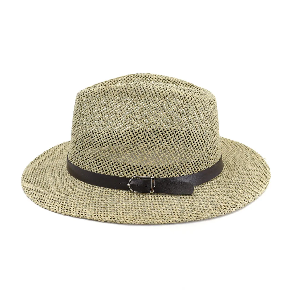 Панама соломенная с широкими полями для мужчин и женщин Повседневная летняя
