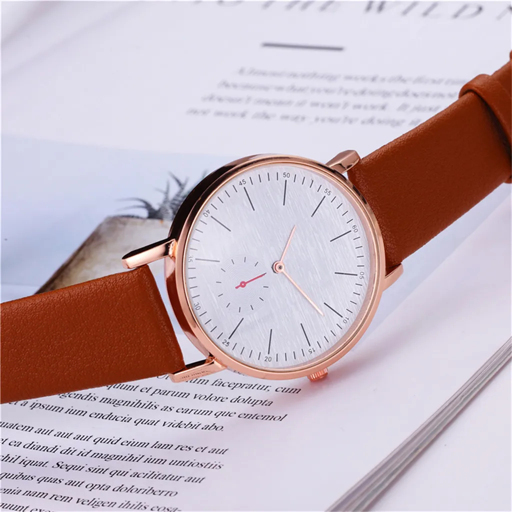 Женские роскошные кожаные Аналоговые кварцевые наручные часы с бриллиантами