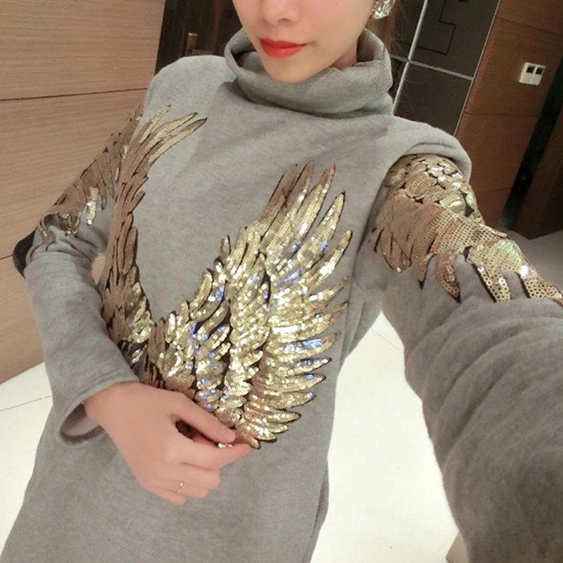 SDR 1 пара модных золотых/серебряных крылышков с блестками патчи для одежды