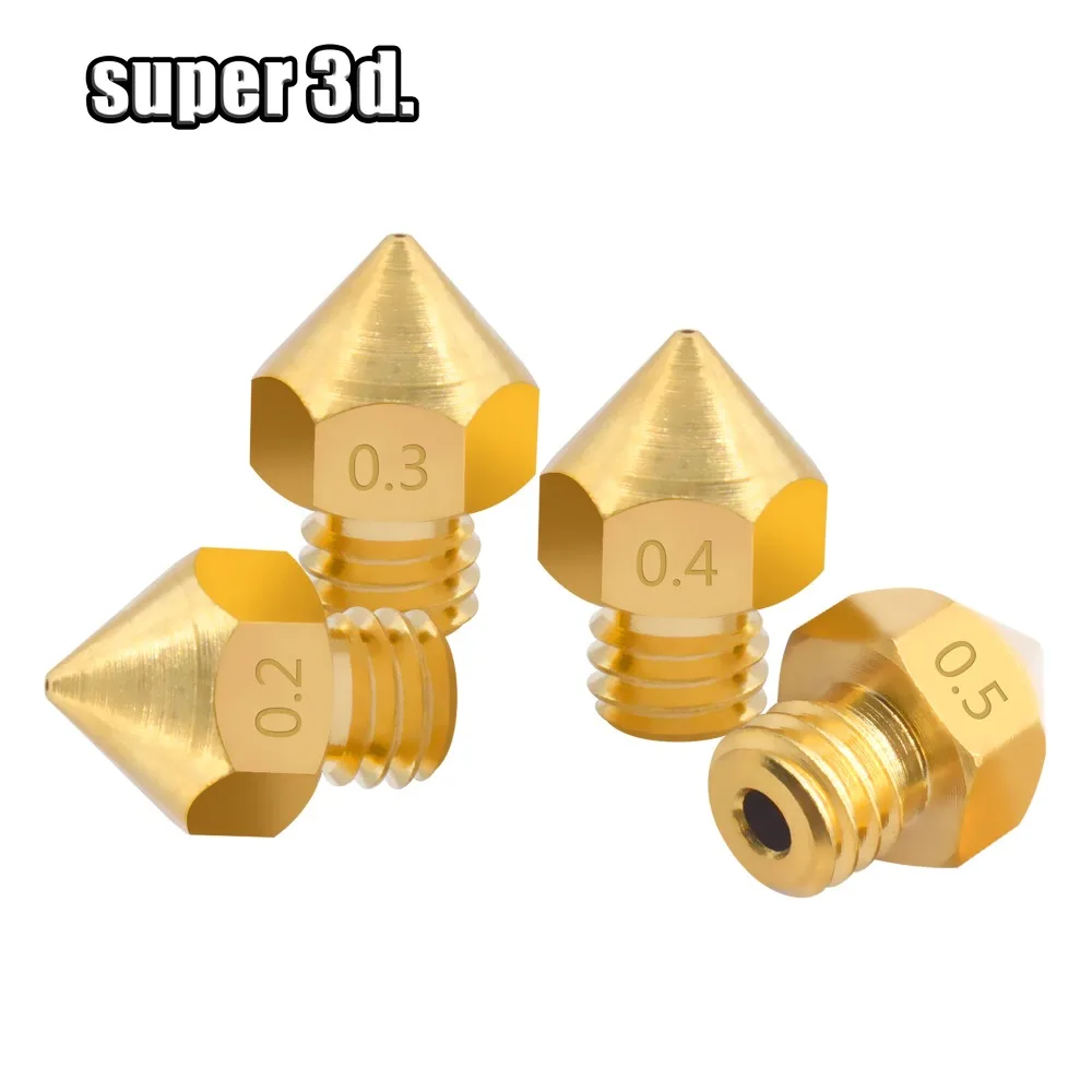 5 шт., детали для 3d-печати MK8 M6, винт с резьбой, обновление, большая емкость, насадка 1,75 мм, экструдер, головка принтера, аксессуары