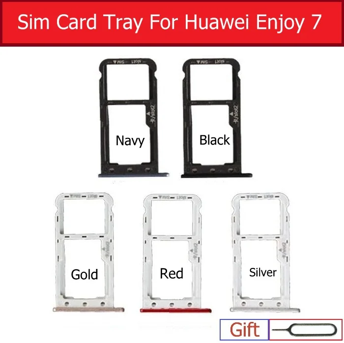 Подлинный металлический лоток для карт памяти и sim-карты Huawei Enjoy 7 SLA-AL00 слот sim-карт