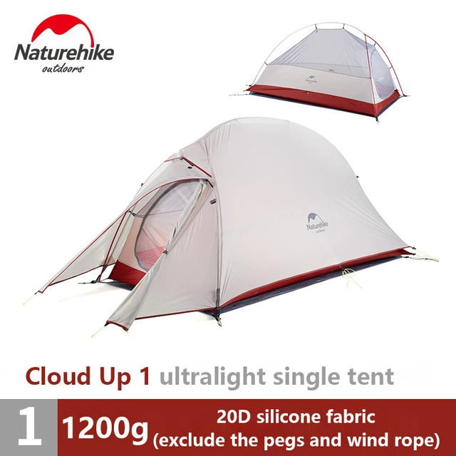 Naturehike Cloud UP обновленная палатка 1 2 3 человек свободно стоящая 20D силиконовая двухслойная Сверхлегкая походная палатка - Цвет: Cloudup1 New Gray