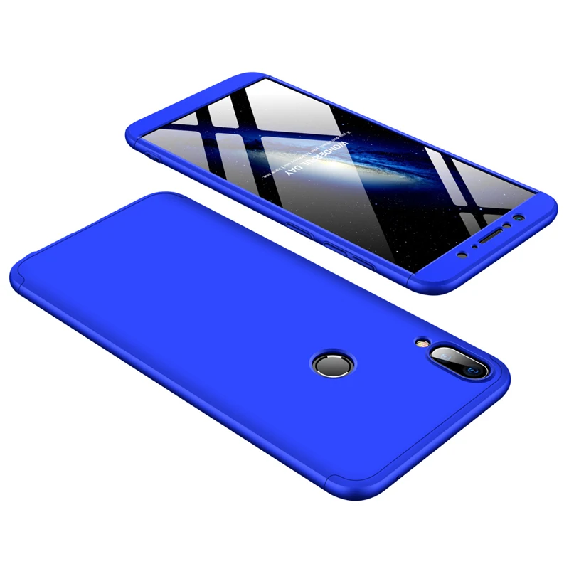 full blue Чехол Vpower для Asus Zenfone Max Pro M1 чехол 360 полная защита противоударный 3 в 1 Zenfone Max Pro M1 Жесткий Тонкий чехол 6,0 дюймов - Цвет: full blue