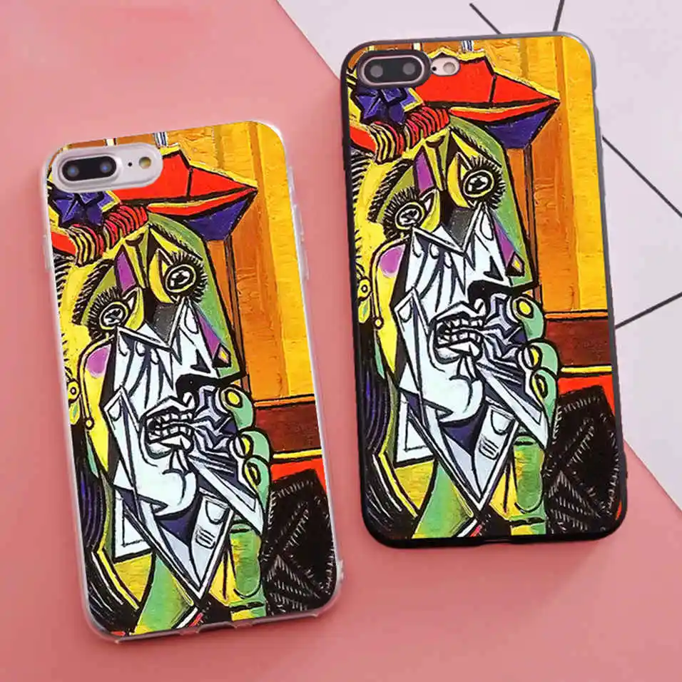 Coque плачущая девочка Пикассо Мягкий силиконовый чехол для мобильного телефона