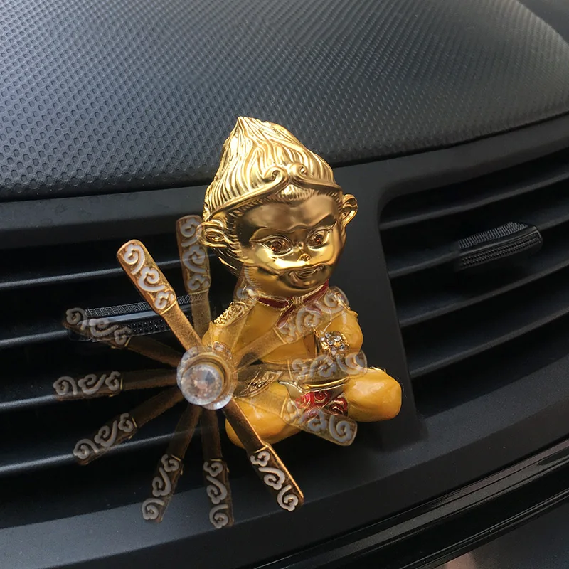 Sun Wukong автомобильный освежитель воздуха на выходе, автомобильный освежитель воздуха в форме обезьяны, автомобильный парфюмерный диффузор из цинкового сплава, украшение в виде короля обезьяны 29
