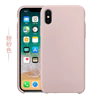 40 Жидкий силиконовый чехол для телефона для iphoneX чехол одноцветные матовые однотонные крышка чехол для iphone7 7plus 6 6s, 8, 8 plus, XS MAX - Цвет: 40