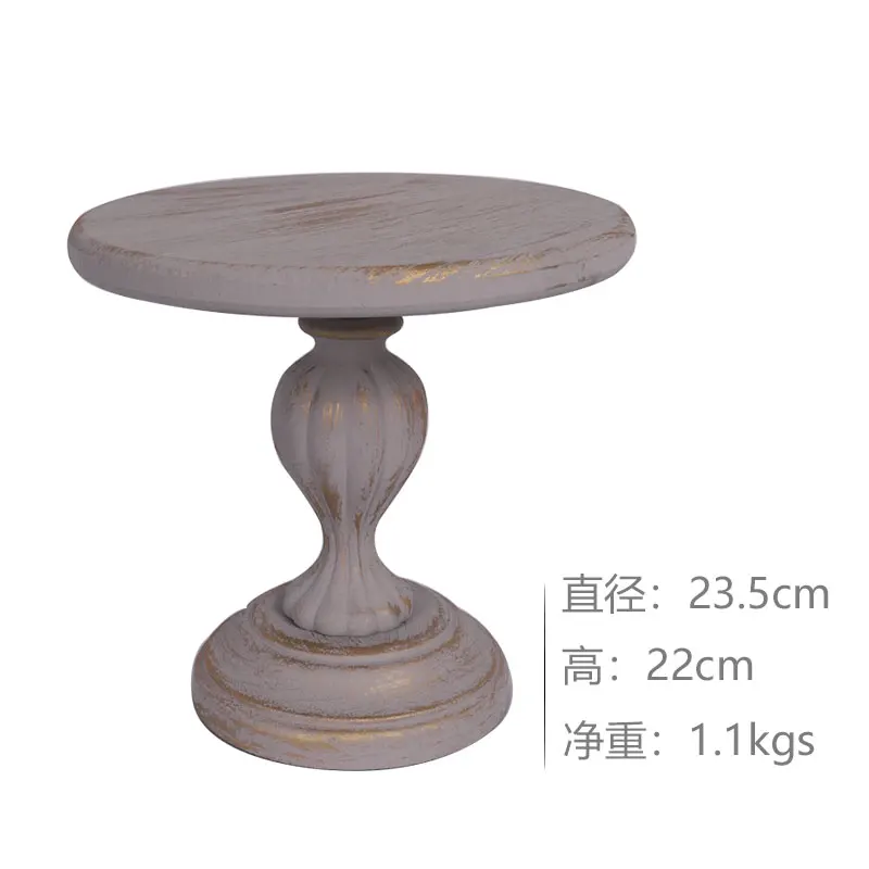 Vintage gray medium Винтажная серая кисточка, Золотая тарелка для торта на день рождения, деревянная рамка для торта, украшение свадебного стола для десерта - Цвет: Vintage gray medium