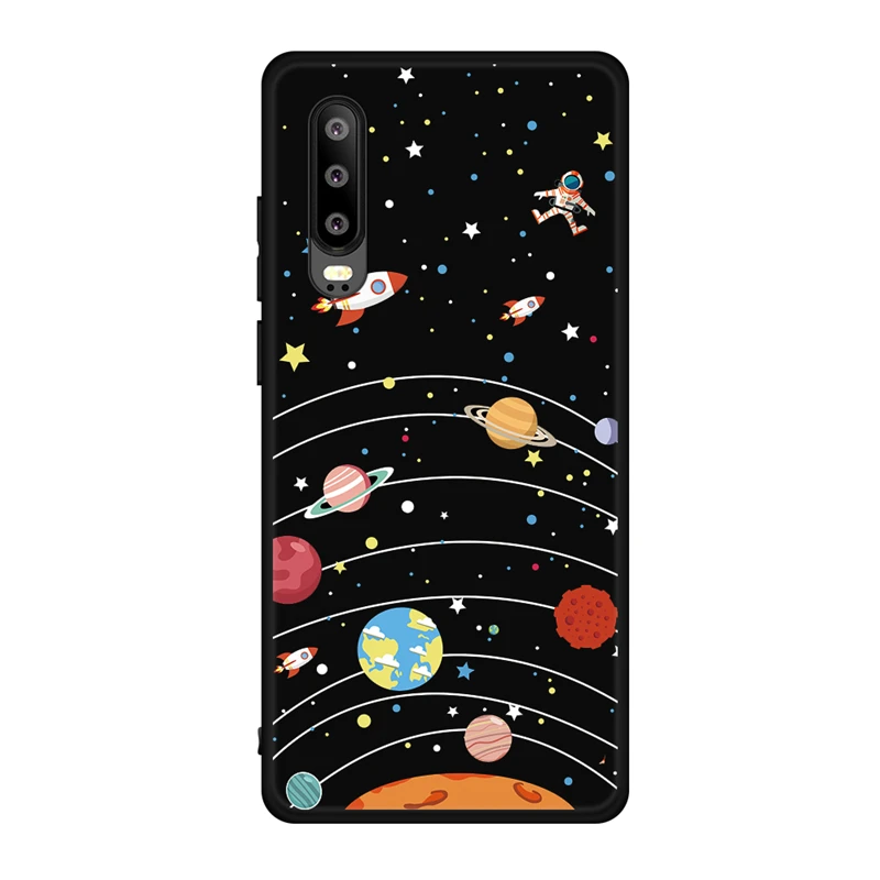 16 Черный чехол с узором для huawei P30 P20 P10 Pro Lite задняя крышка чехол для huawei P8 P9 Lite цветной узор матовый чехол - Цвет: 16