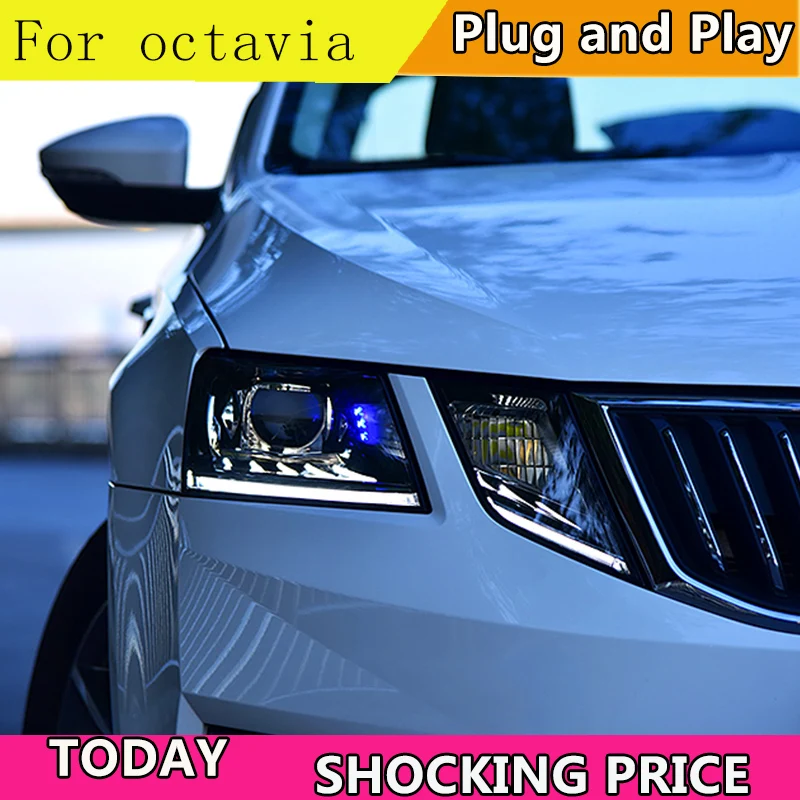 Doxa стайлинга автомобилей для Skoda Octavia фары Новинка 2018 Все светодиодный задний