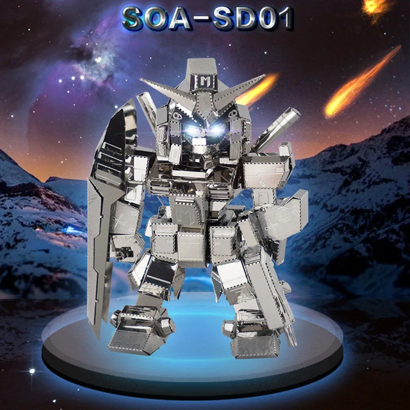 MU 3D металлическая нано головоломка обсидиан руки SD Рыцарь Модель Набор сделай