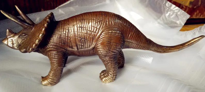 The gift of a fine bronze coffee Wild Animal Dinosaur Statue ancient China | Дом и сад
