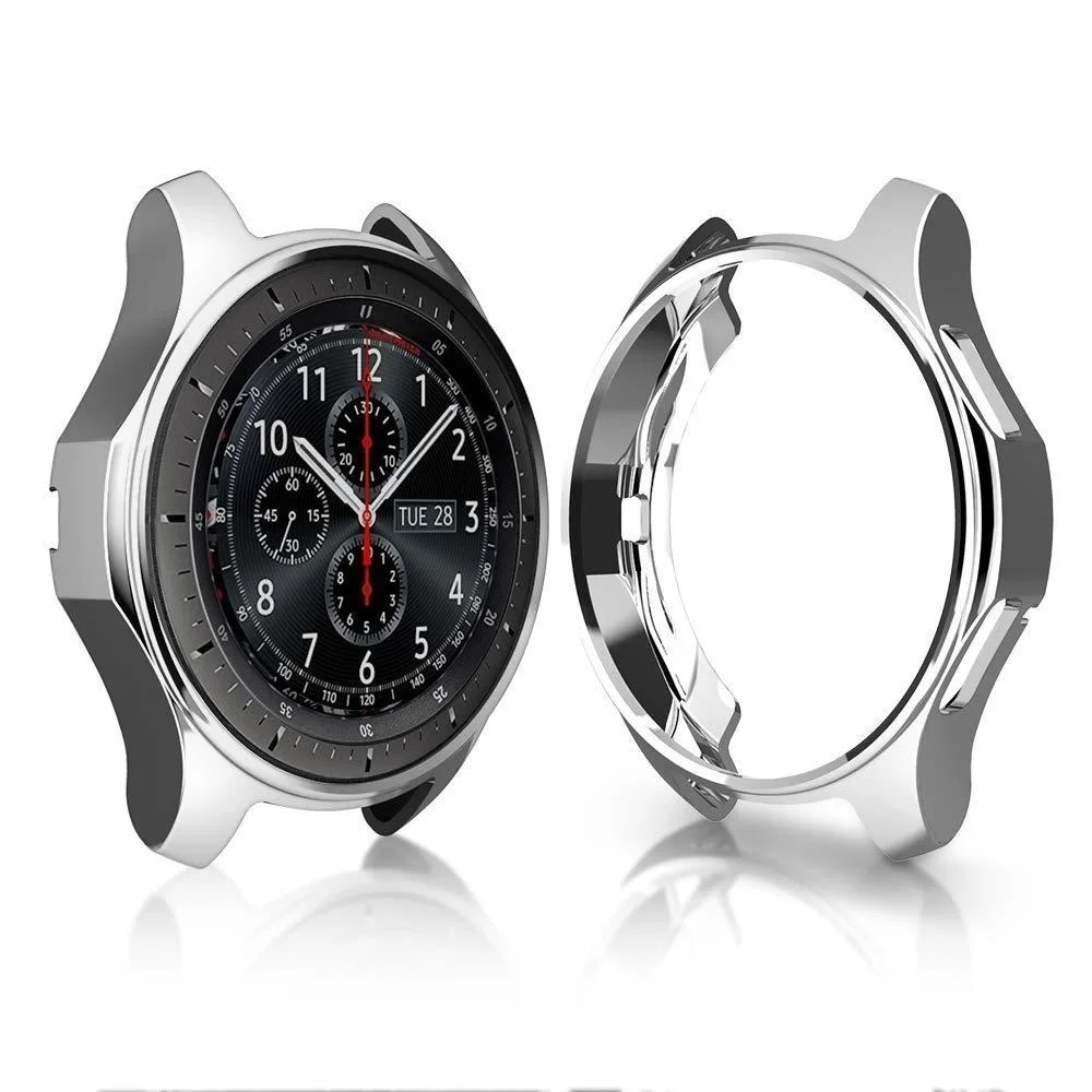Мягкий ультра-тонкий ТПУ защитный чехол для samsung Galaxy Watch 42 мм 46 мм Защитная крышка оболочка Полная Защитная повязка для gear S3 - Цвет: Silver