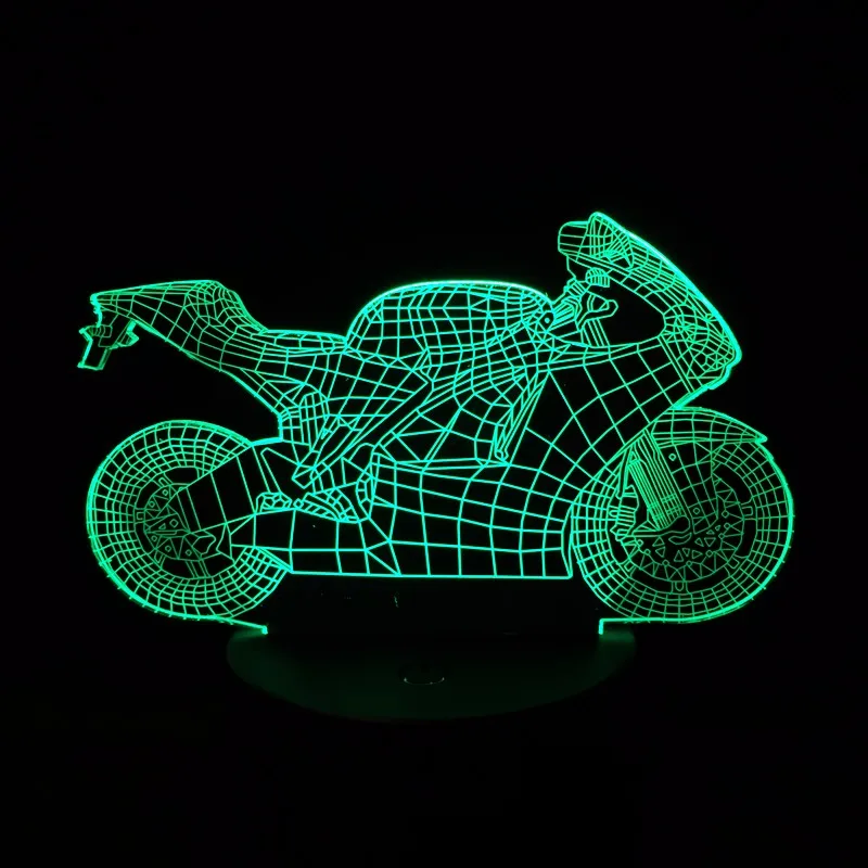 Новое поступление 3D грузовик светодиодные лампы мульти-изменение цвета Ночной светильник акриловый лампада Пан торт подарок