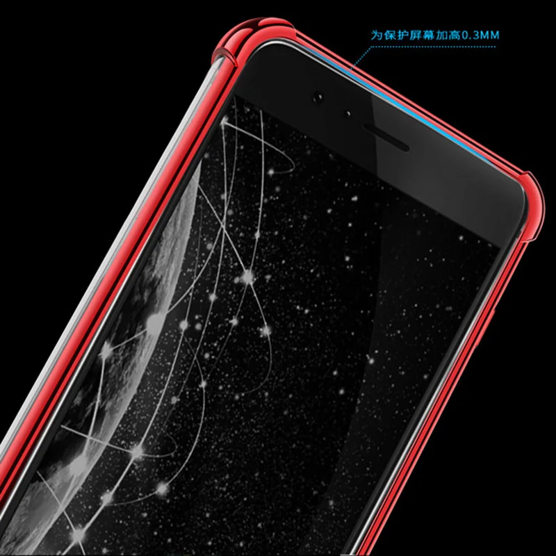 Мягкий чехол из ТПУ для Huawei Honor 8 ультратонкие прозрачные блестящие чехлы с