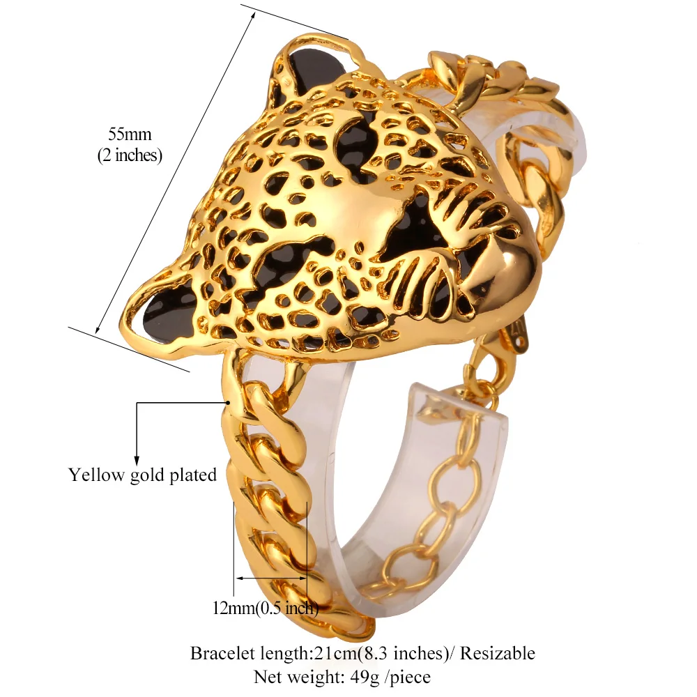 Браслеты Kpop с головой леопарда ювелирные изделия классивечерние праздничные