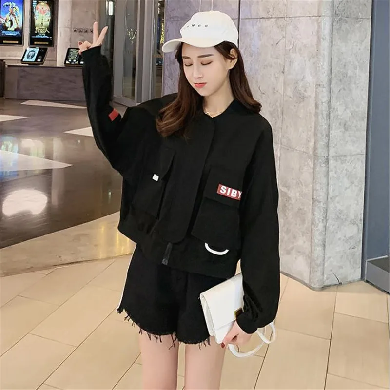 2019 Flight white black bomber jacket women and women's coat clothes ladies Short cardigan jacketHC070 | Женская одежда