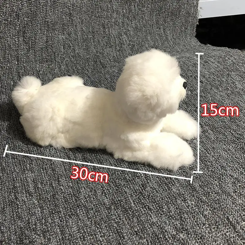 Sevrwell качество Моделирование животных плюшевая собака милые Bichon собаки плюшевые куклы игрушки для взрослых детей подарок на день рождения - Цвет: Bichon Frise 2