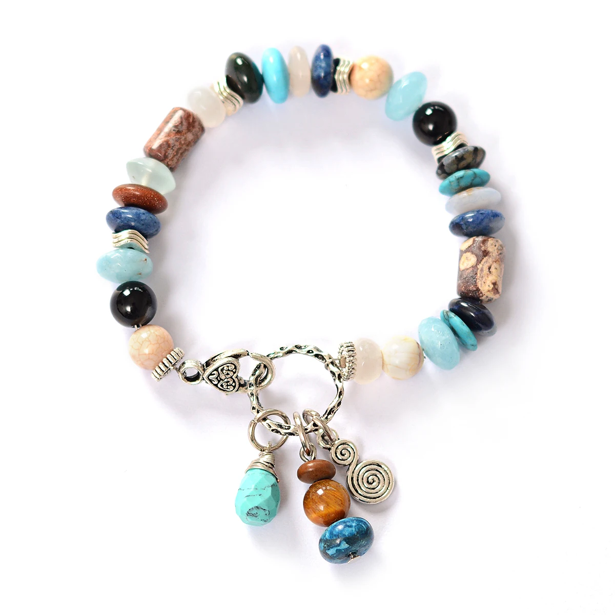 Новый дизайн смешанные формы браслеты из натурального камня уникальные бусины