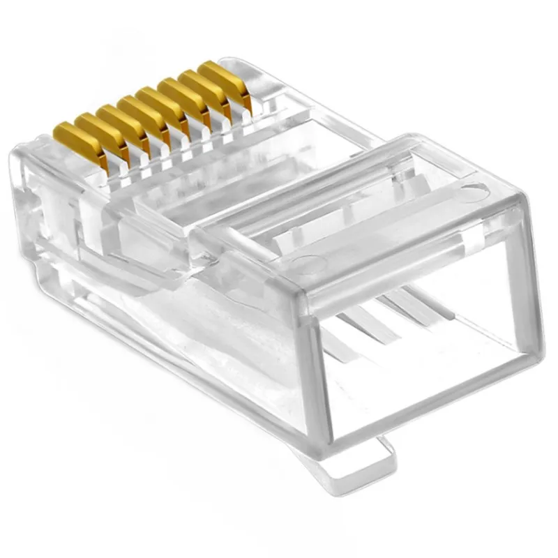 Разъемы Cat5e UTP 8P8C RJ45 позолоченные высокопрозрачные 30 шт. сетевой кабель