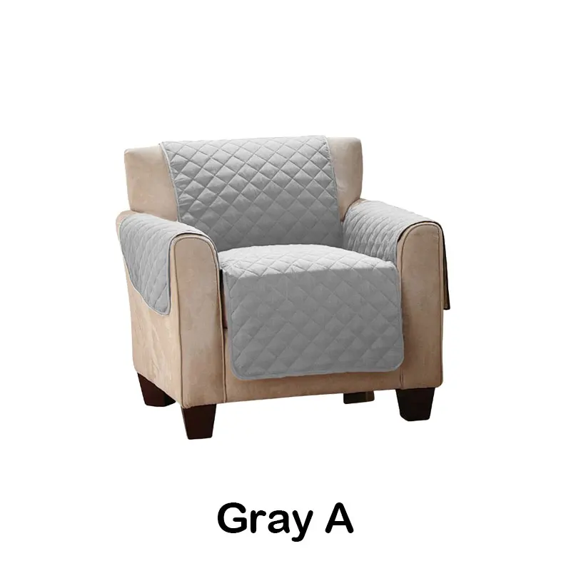 Gray Водонепроницаемый стеганый диван Чехлы для собак Домашние животные Дети Противоскользящий диван кресло-кровать Чехлы кресло, мебель протектор 1/2 местный - Цвет: Gray