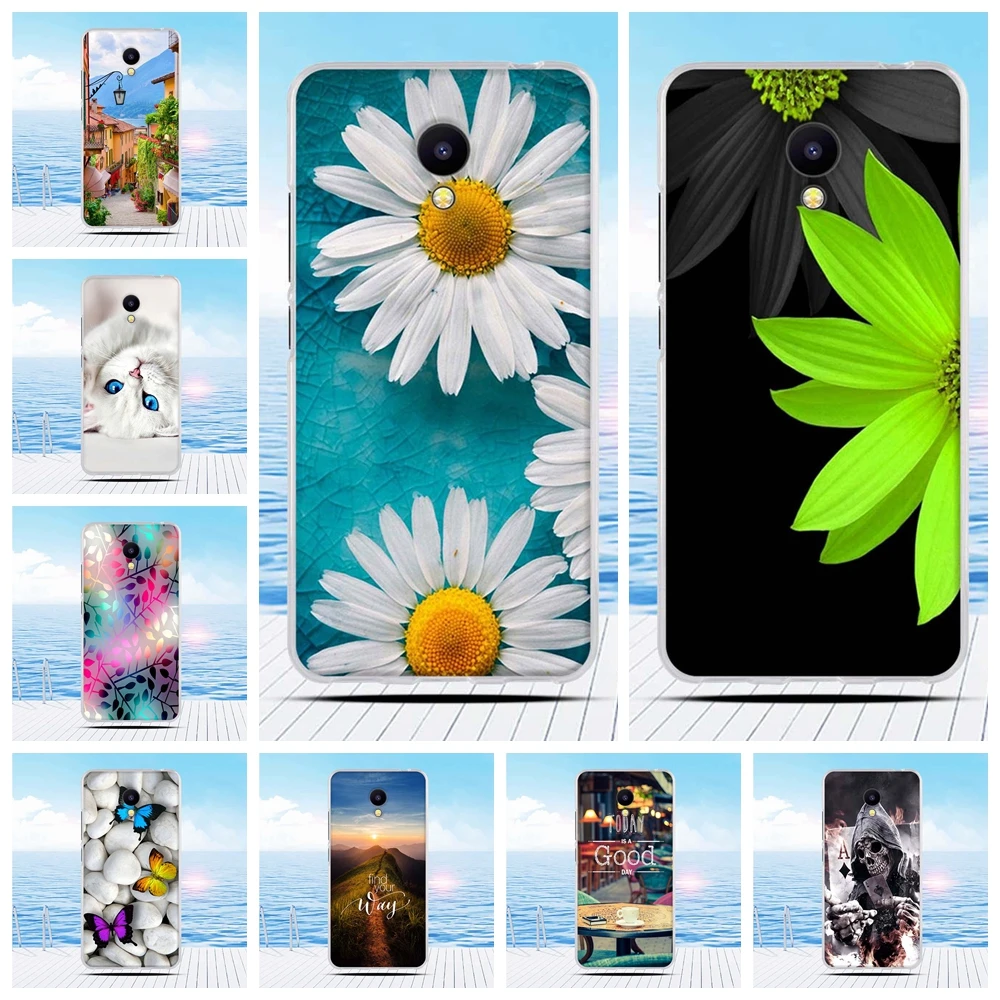 Мягкий чехол из ТПУ с рельефным 3d-рисунком для Meizu M5c Charm Blue A5 | Мобильные телефоны и