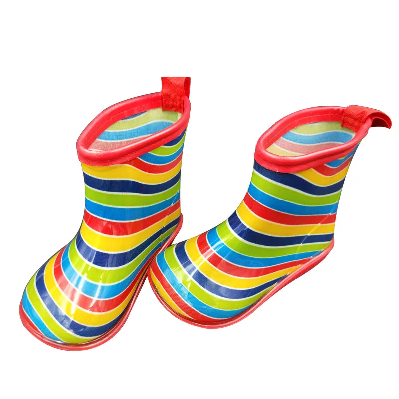 Детские резиновые сапоги для маленьких мальчиков девочек милые до середины икры