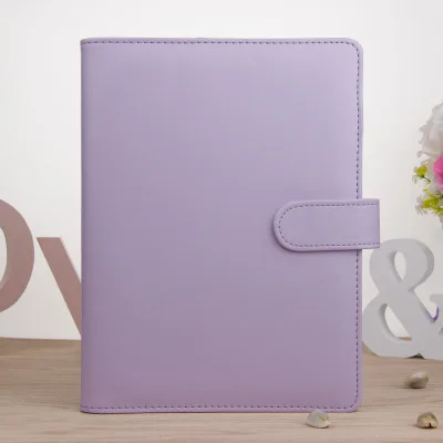 purple JUGAL карамельный цвет кожаный блокнот А5 А6 планировщик вкладыш искусственная кожаная записная книжка-календарь еженедельник журнал книга - Цвет: purple